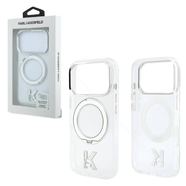 Back Case Magsafe Ring Stand Karl Lagerfeld Apple iPhone 17 Pro / 18 Pro clear
