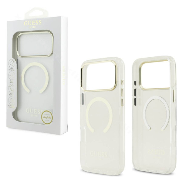 Back Case Magsafe Guess Metal Outline Apple iPhone 17 Pro Max / 18 Pro Max gold