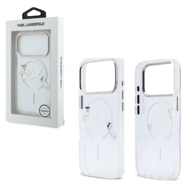 Back Case Magsafe Karl Lagerfeld IML Script Logo Apple iPhone 17 Pro Max / 18 Pro Max clear