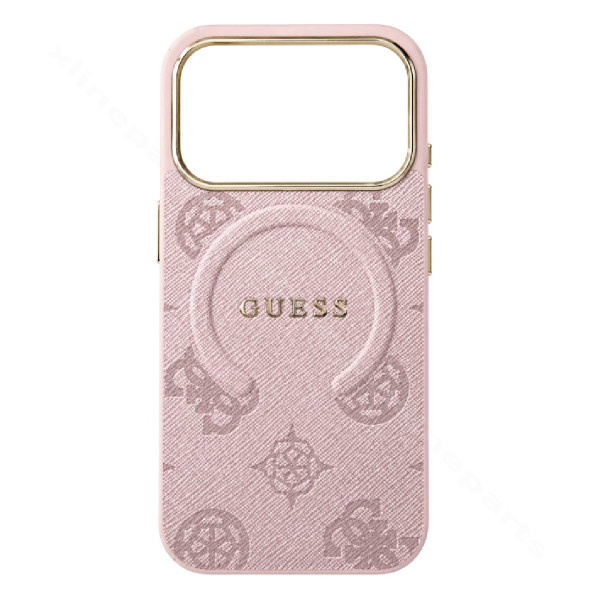 Back Case Magsafe Guess 4G Embossed Ring Classic Logo Apple iPhone 17 Pro Max / 18 Pro Max pink