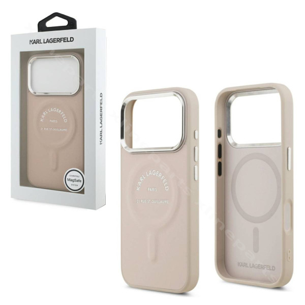 Back Case Magsafe Karl Lagerfeld RSG Logo Apple iPhone 17 Pro Max / 18 Pro Max pink